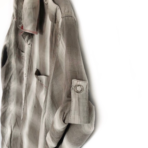 ⭐️🌈⚡️Jeremiah Plaid Short Sleeve Snap Button Down Shirt⚡️🌈⭐️ - Picture 5 of 12